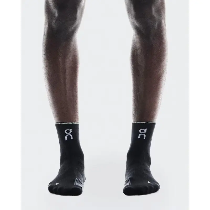 ON Performance Run Sock Mid Black / Eclipse