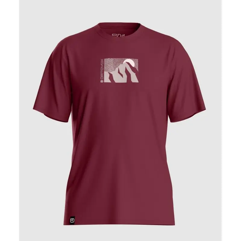 Ortovox 120 Cool Tec MTN Sun TS M red malbec Herren T-Shirt