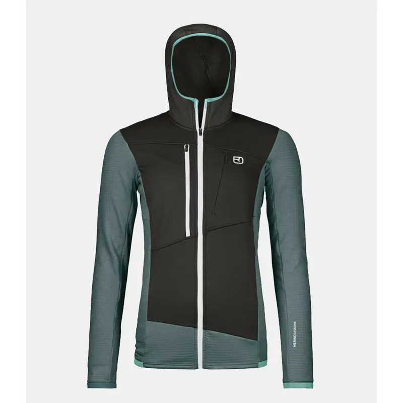 Ortovox - FLEECE GRID HOODY - dark arctic grey - Damen