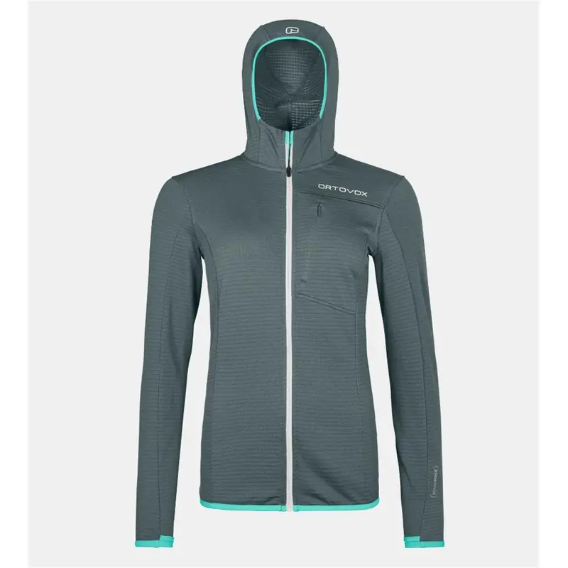 Ortovox FLEECE LIGHT GRID HOODED JACKET W dark artic grey