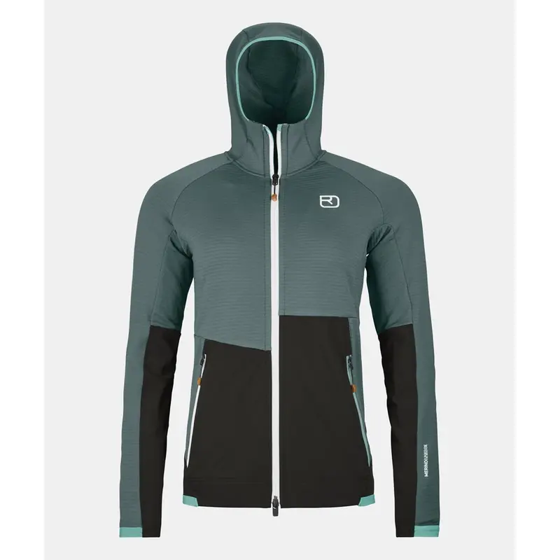 ORTOVOX FLEECE RIB HOODY W - arctic grey