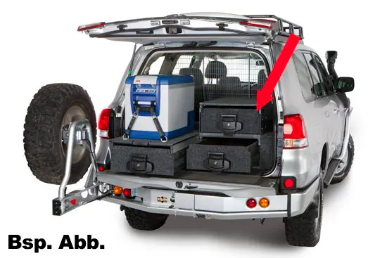 Outback Modular Schublade, einfach 505x745x280 (Außen in mm), grau