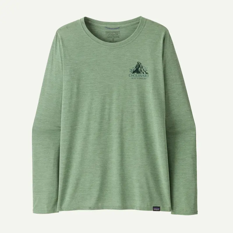 Patagonia Damen Long-Sleeved Capilene Cool Daily Graphic Shirt - Lands Chouinard Crest