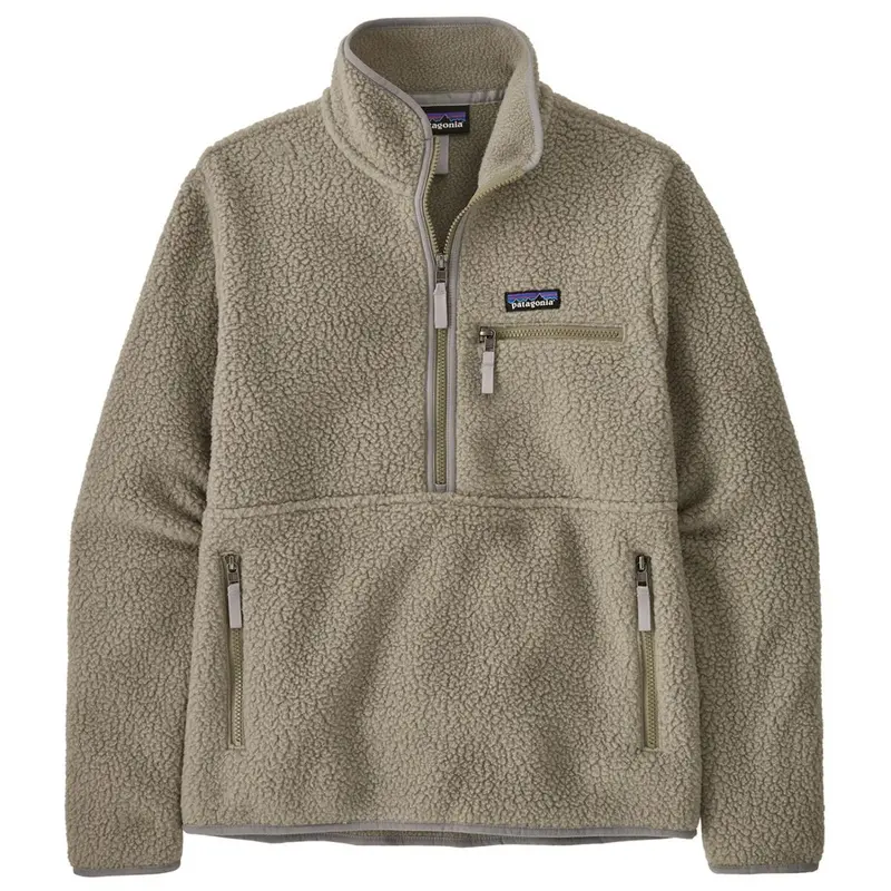 Patagonia Damen Retro Pile Fleece Marsupial Pullover River Rock Green