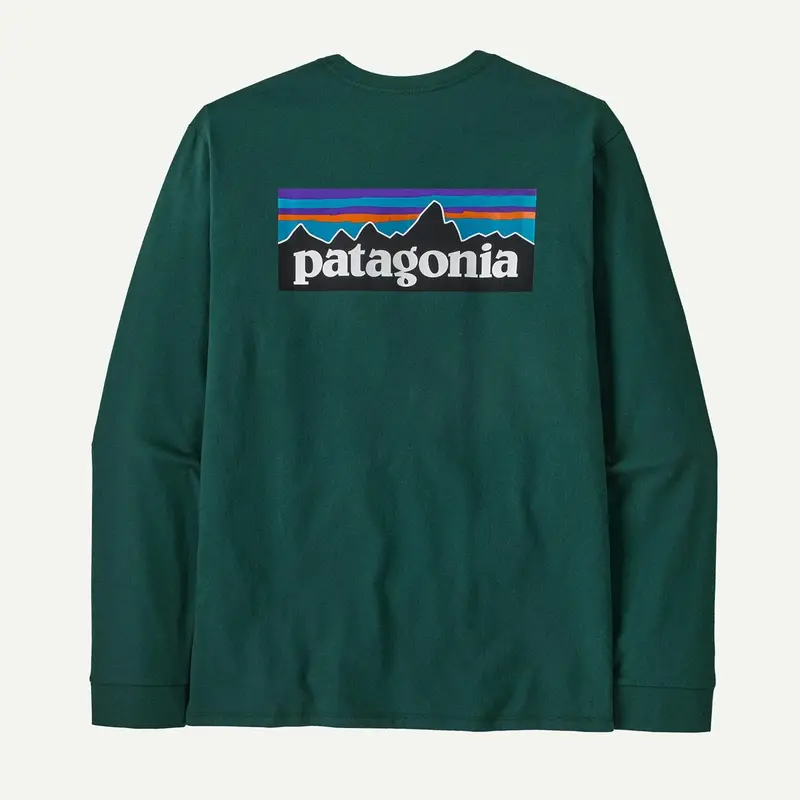 Patagonia Herren Long-Sleeved P-6 Logo Responsibili-Tee Cascade Green