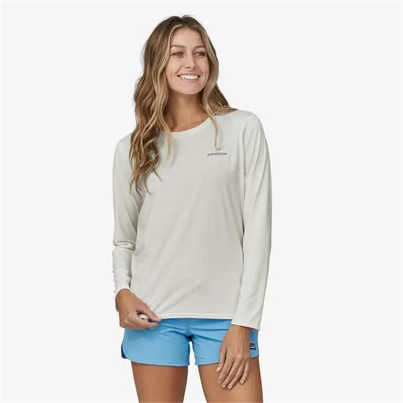 Patagonia Long-Sleeved Capilene® Cool Daily Graphic Shirt - Waters Damen Boardshort Logo Light Plume Grey