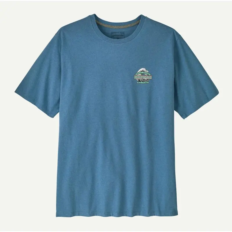 Patagonia M Great Waves Responsibili-Tee shore blue Herren T-Shirt