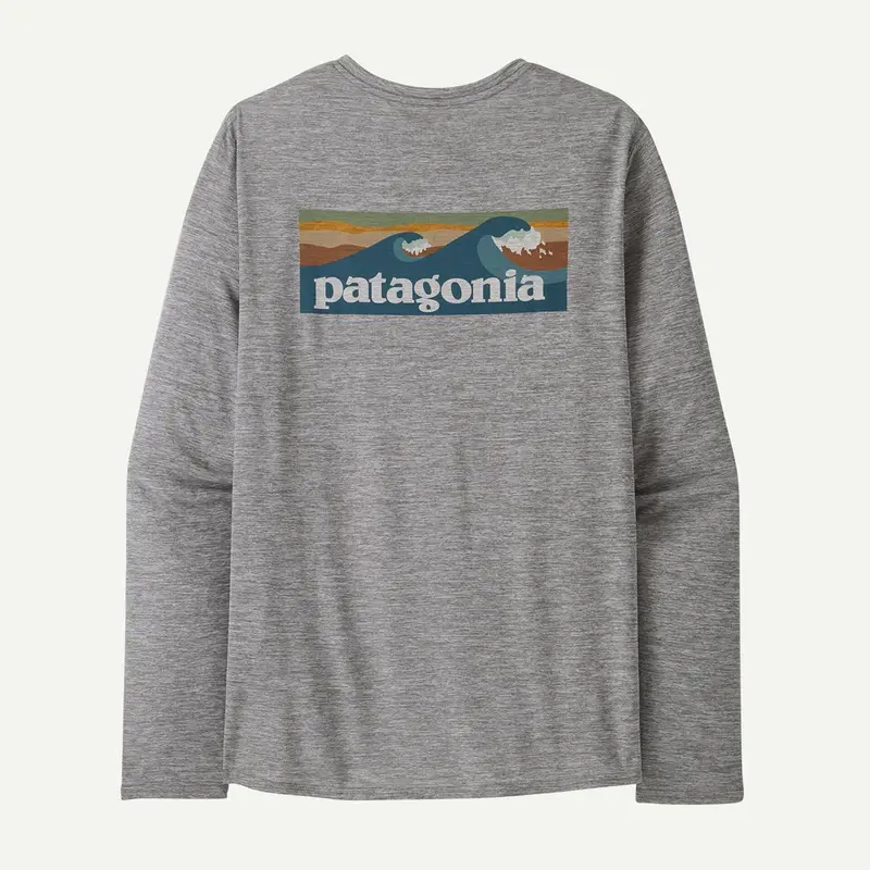 Patagonia Men's Long-Sleeved Capilene Cool Daily Graphic Shirt - Waters Feather Grey