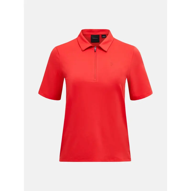Peak Performance W Comfort Zip Polo Women brilliant red
