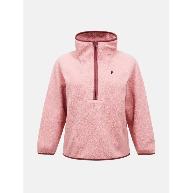 Peak Performance W Nature Rush Pile Half Zip warm blush wild rouge Damen Pullover