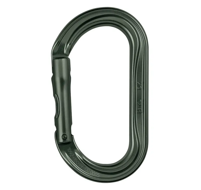 Petzl OK Ovalkarabiner grau-grün