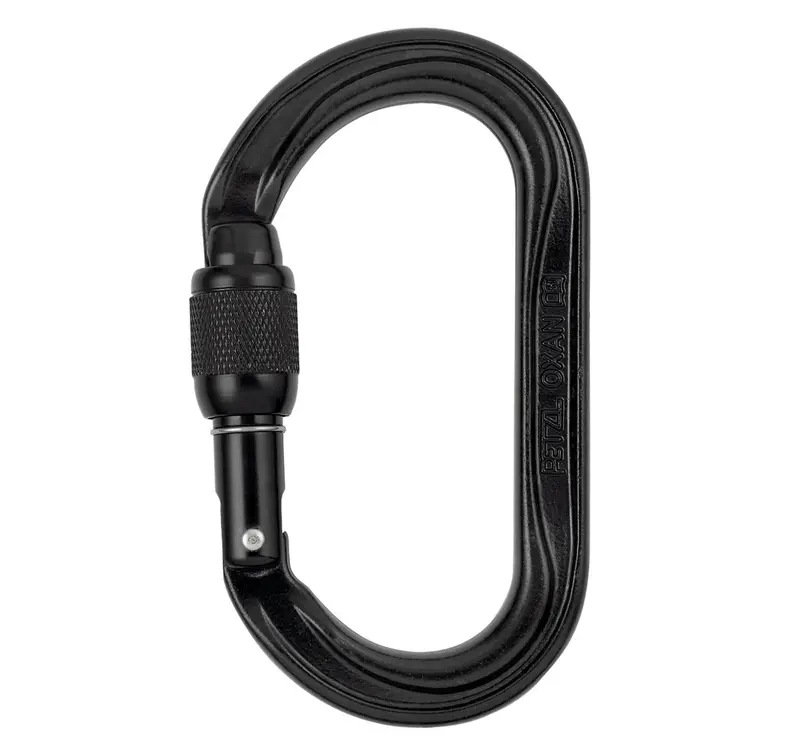 Petzl OXAN SCREW-LOCK Stahl Karabiner black