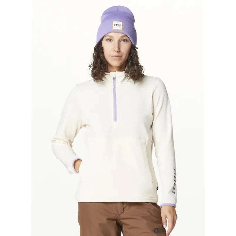 Picture - BAKE W 1/4 GRID FLEECE - Vanilla- Damen