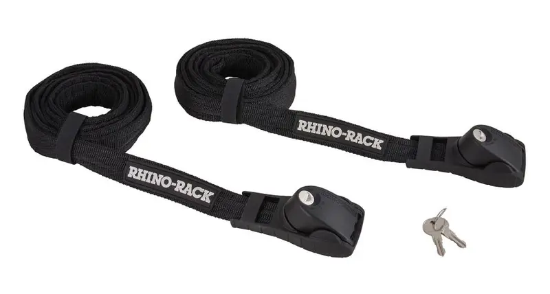 Rhino Rack Zurrgurt (2) mit absperrb. Schloss, Gummischutz, 3,5m lang, schwarz