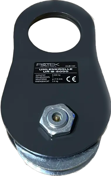 ROTEK Umlenkrolle 10.000kg Bruchlast mit CE, für Seildurchmesser 10-16mm