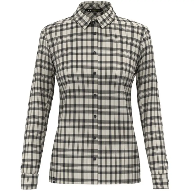 Salewa Flannel 5 Polarlite Hemd Damen oatmeal/black out