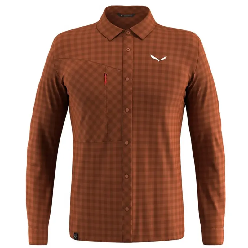 Salewa Puez Dry'Ton Langarm Hemd Herren - bombay brown