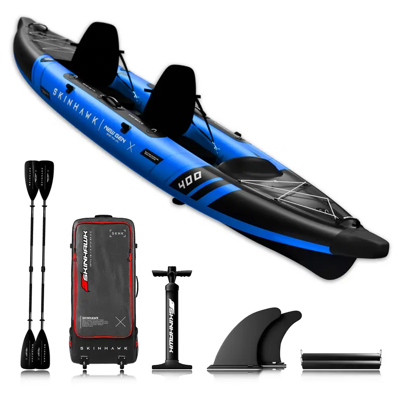 SKINHAWK 2ER PRESTIGE KAJAK 400 CM BLAU