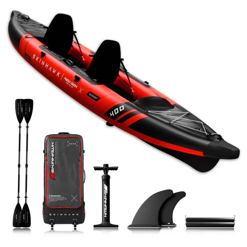 SKINHAWK 2ER PRESTIGE KAJAK 400 CM ROT