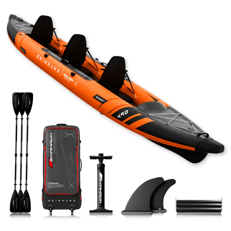 SKINHAWK 3ER PRESTIGE KAJAK 490 CM ORANGE