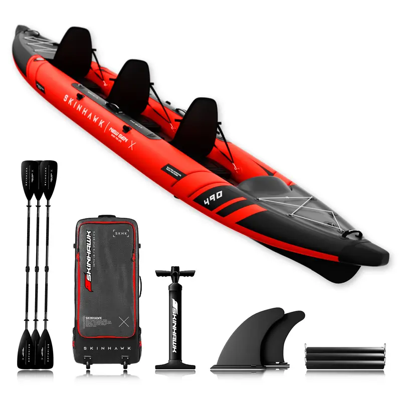SKINHAWK 3ER PRESTIGE KAJAK 490 CM ROT