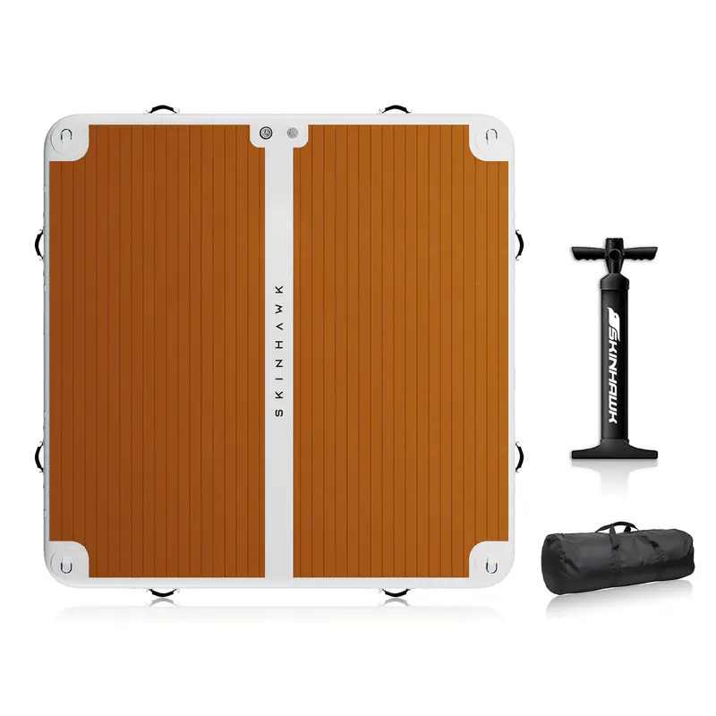 SKINHAWK BADEPLATTFORM AUFBLASBAR 300CM X 300CM X 20CM BELASTBARKEIT 700KG