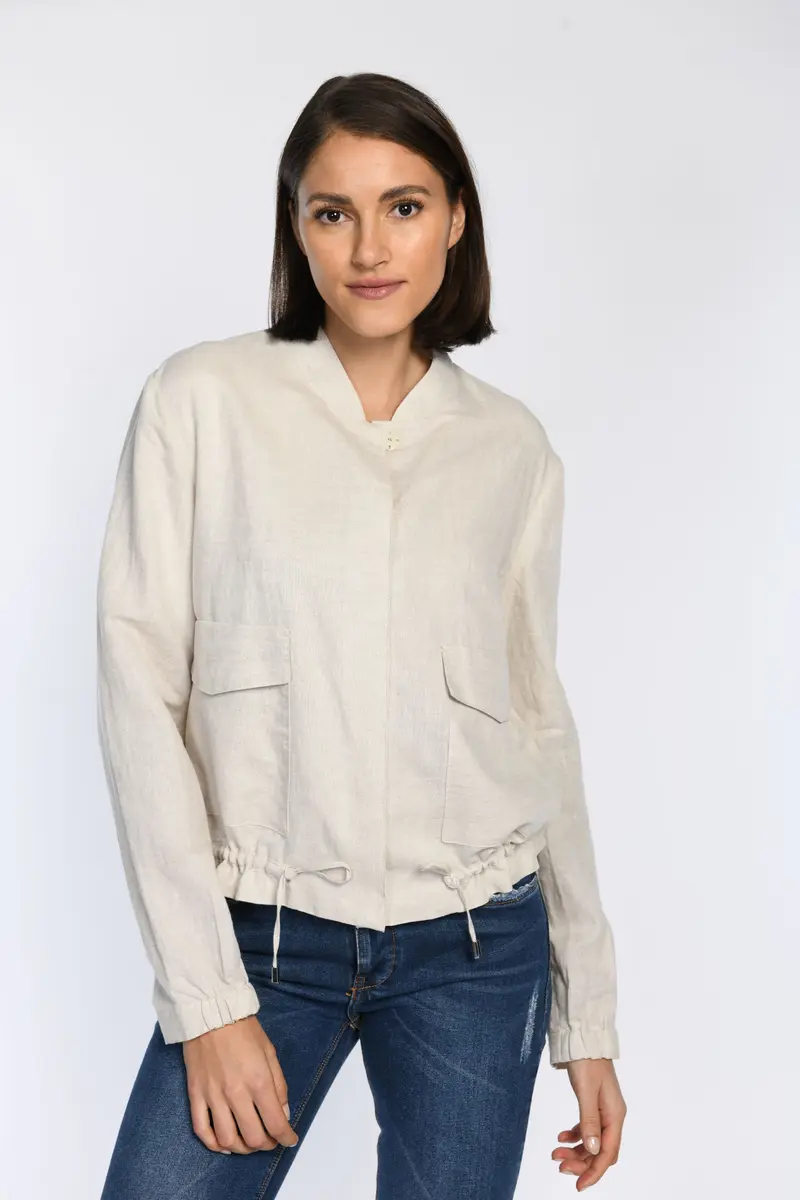 Sommerlicher Leinenblouson