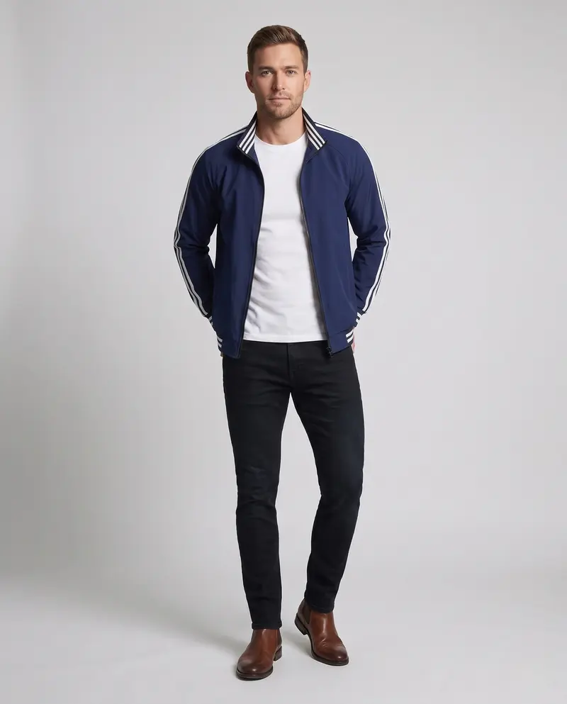 Sportliche Übergangsjacke für Herren mit Streifen Drune