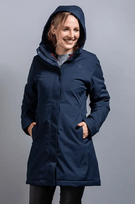 Stir W's Hooded Mantel Dark Navy - 40 Damen
