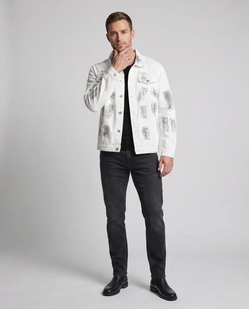 Stylische Herren-Jeansjacke mit einzigartigem Design Drune