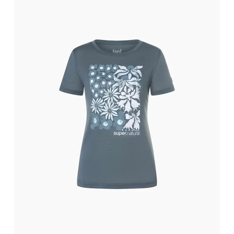 Super Natural Mat is Tee turbulence blue various Damen T-Shirt