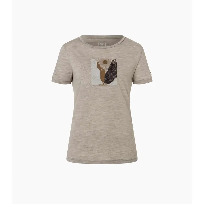 Super Natural Rio Grande Tee vintage khaki melange various Damen T-Shirt