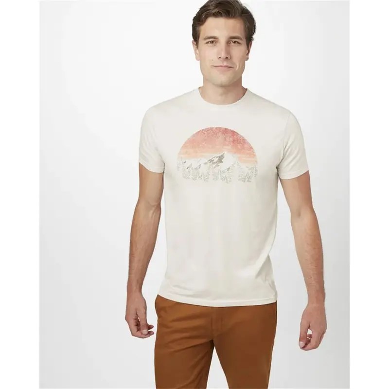 tentree Vintage Sunset T-Shirt cloud white heather