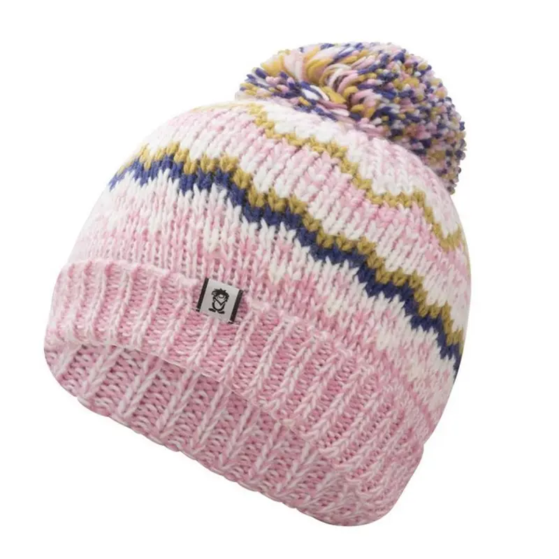 Trollkids- Girls Kristiansand Bobble Cap- pink dawn
