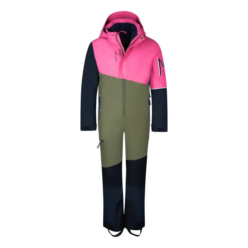 Trollkids Hallingdal Snowsuit light magenta/dusky olive/navy