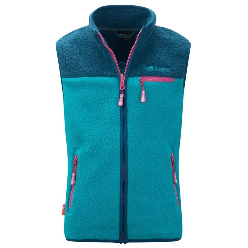 Trollkids- Kids Hemsedal Vest- dark turquoise