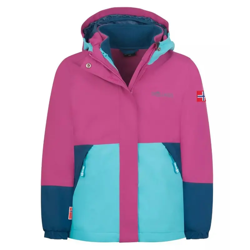 Trollkids - Kids Kjerag 3in1 Jacket- dark turquoise