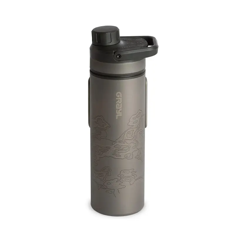UltraPress® Ti Purifier - Covert Edition Titanium Trinkflasche 500ml GRAYL