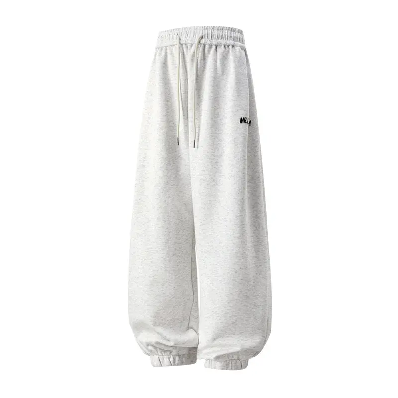 Unisex Extraweite Sweat‑Haremshose im Palazzoschnitt mit Kordelzug und geripptem Knöchelabschluss Drune