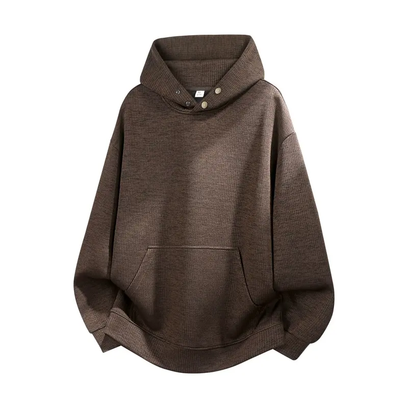 Unisex Oversize Kapuzenpullover mit hoher Kragenblende & Kängurutasche Drune