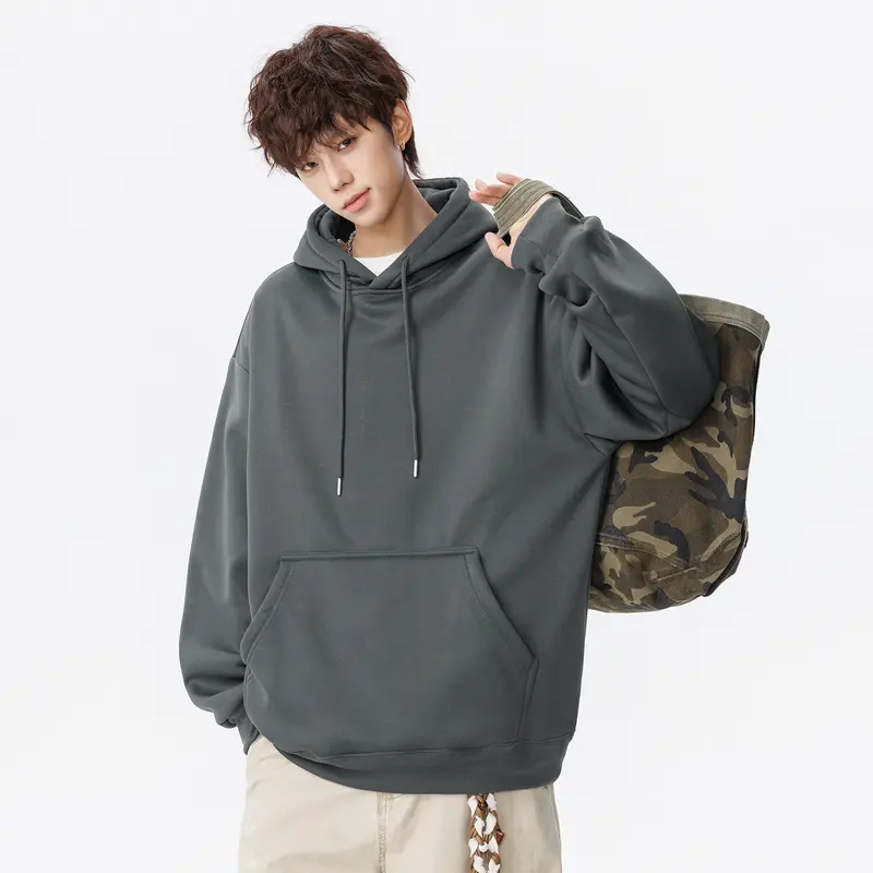Unisex Oversize Kapuzenpullover mit Kängurutasche und weichem Fleece-Innenfutter Drune