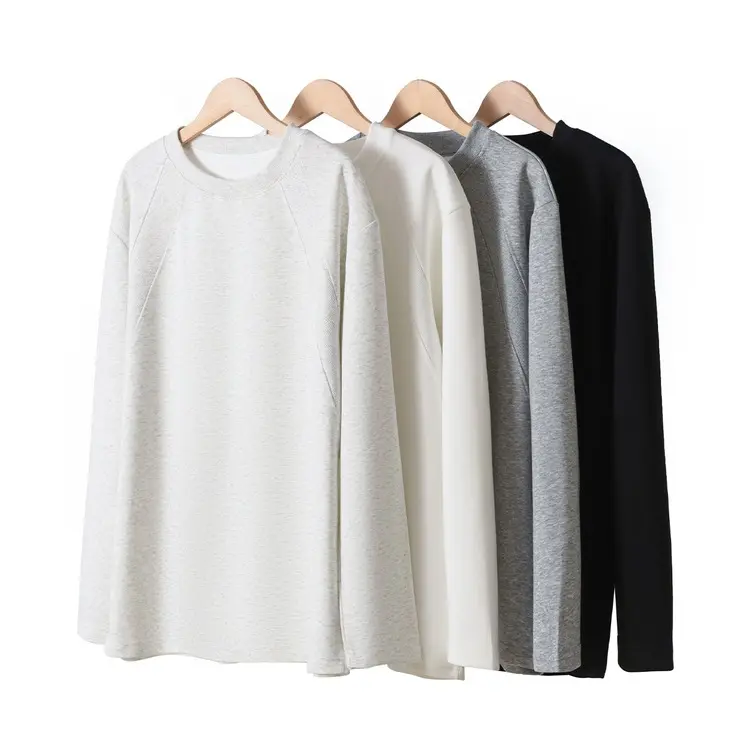 Unisex Oversize Langarm‑Sweatshirt mit Raglannähten und geripptem Rundhalsausschnitt Drune