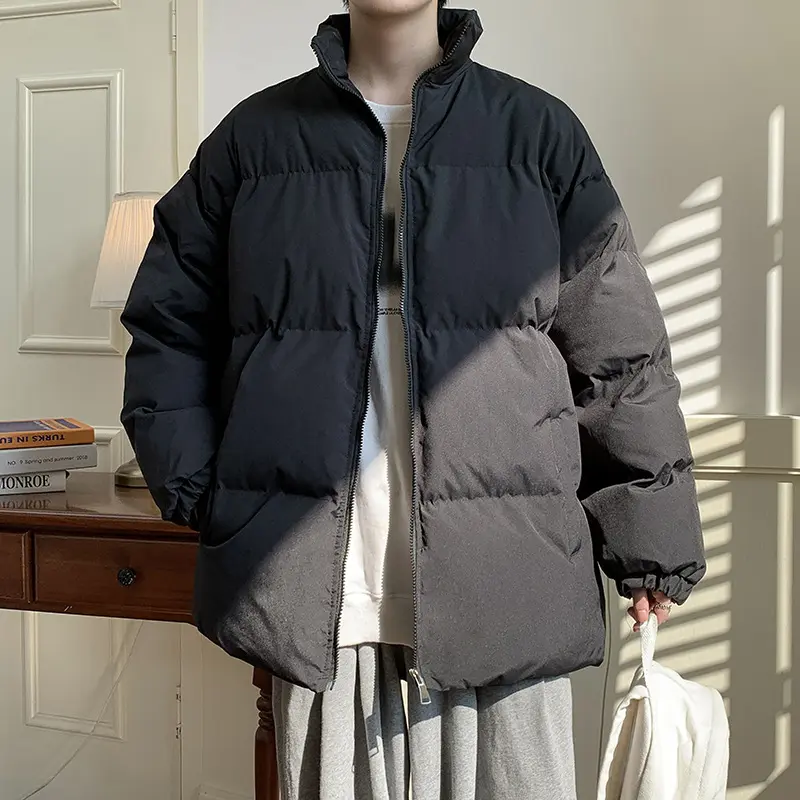 Unisex Oversize Steppjacke mit hohem Stehkragen und Thermofutter Drune