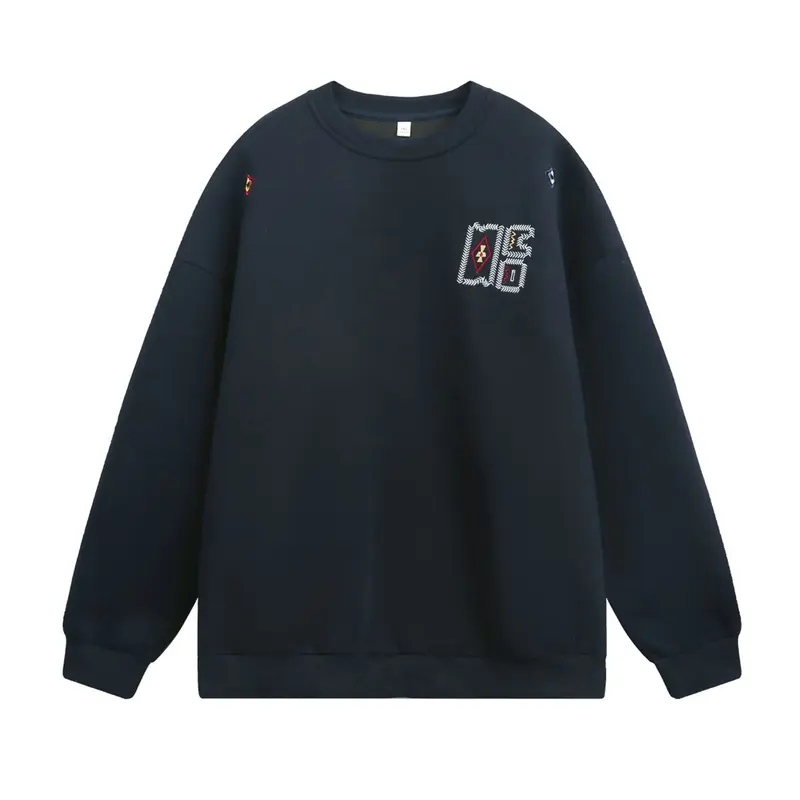 Unisex Oversize-Sweatshirt mit gesticktem Emblem und überschnittener Schulter Drune