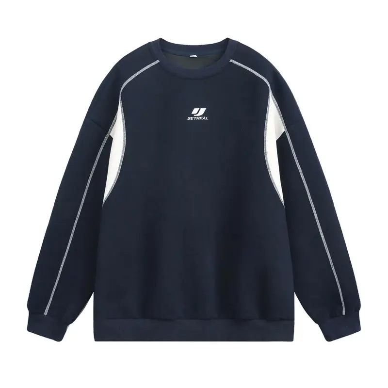 Unisex Oversize Sweatshirt mit Kontrast-Einsätzen und Flachnaht-Details Drune