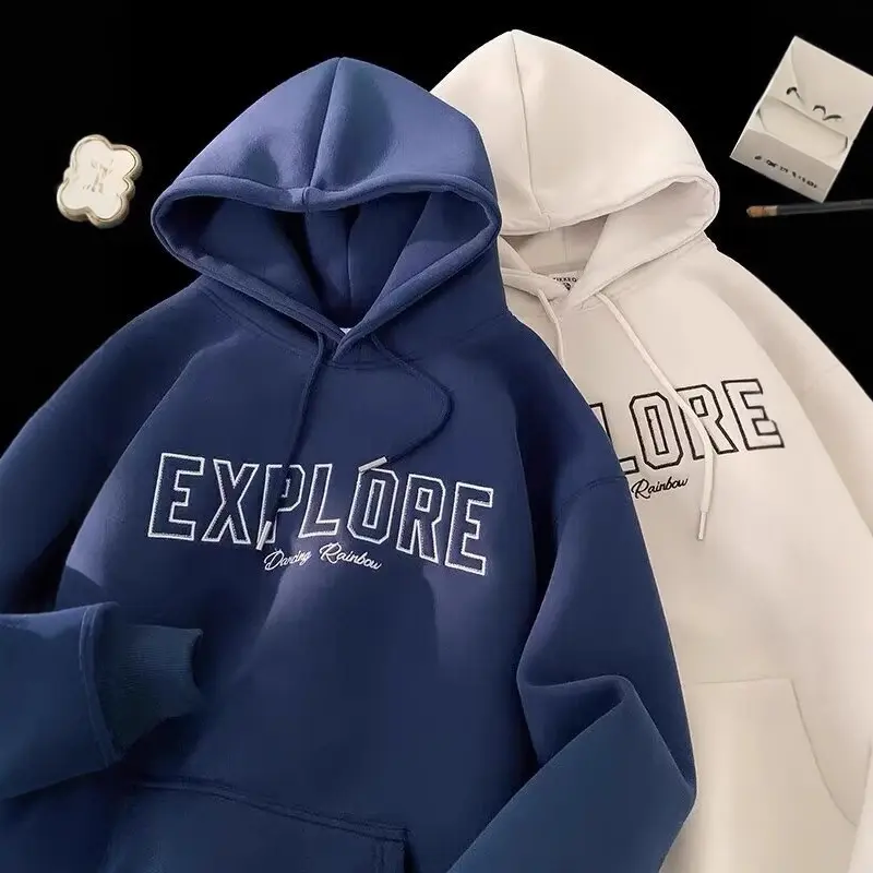 Unisex Oversized Kapuzenpullover mit Schriftzug Drune