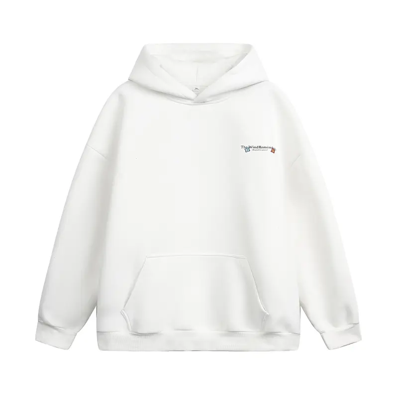 Unisex Schlichter Hoodie mit ballonförmigem Oversize‑Schnitt, gefütterter Kapuze & Kängurutasche Drune