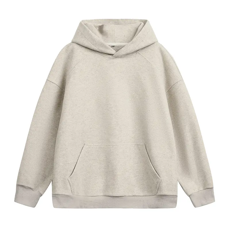 Unisex Schlichter Oversize-Kapuzenpullover aus French-Terry mit Kängurutasche Drune