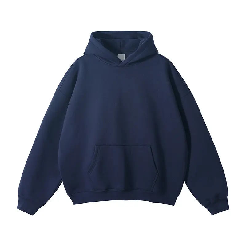 Unisex Schlichter Oversize-Kapuzenpullover mit Soft-Fleece-Innenseite und tiefer Raglannaht Drune