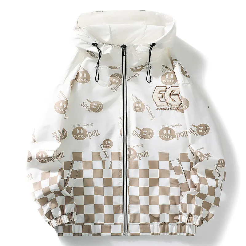 Unisex Stylische Kapuzenjacke mit modernen Grafiken Drune